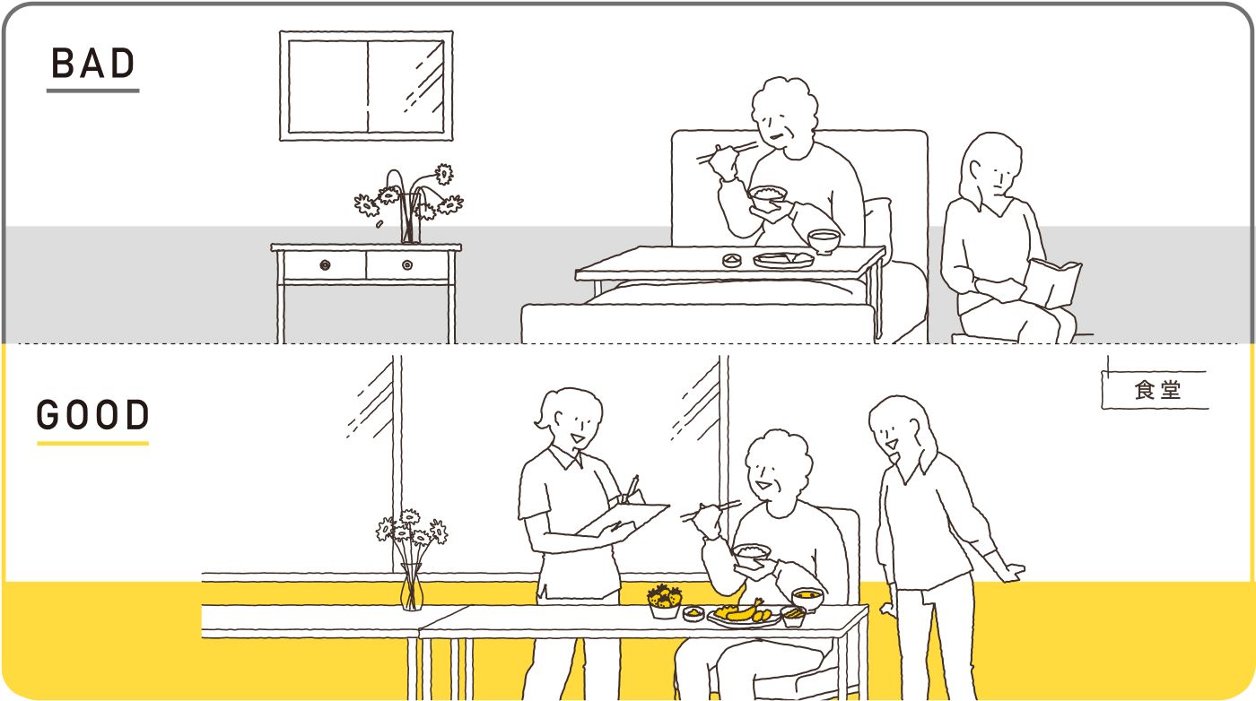 みんなにうれしい食事を提供します